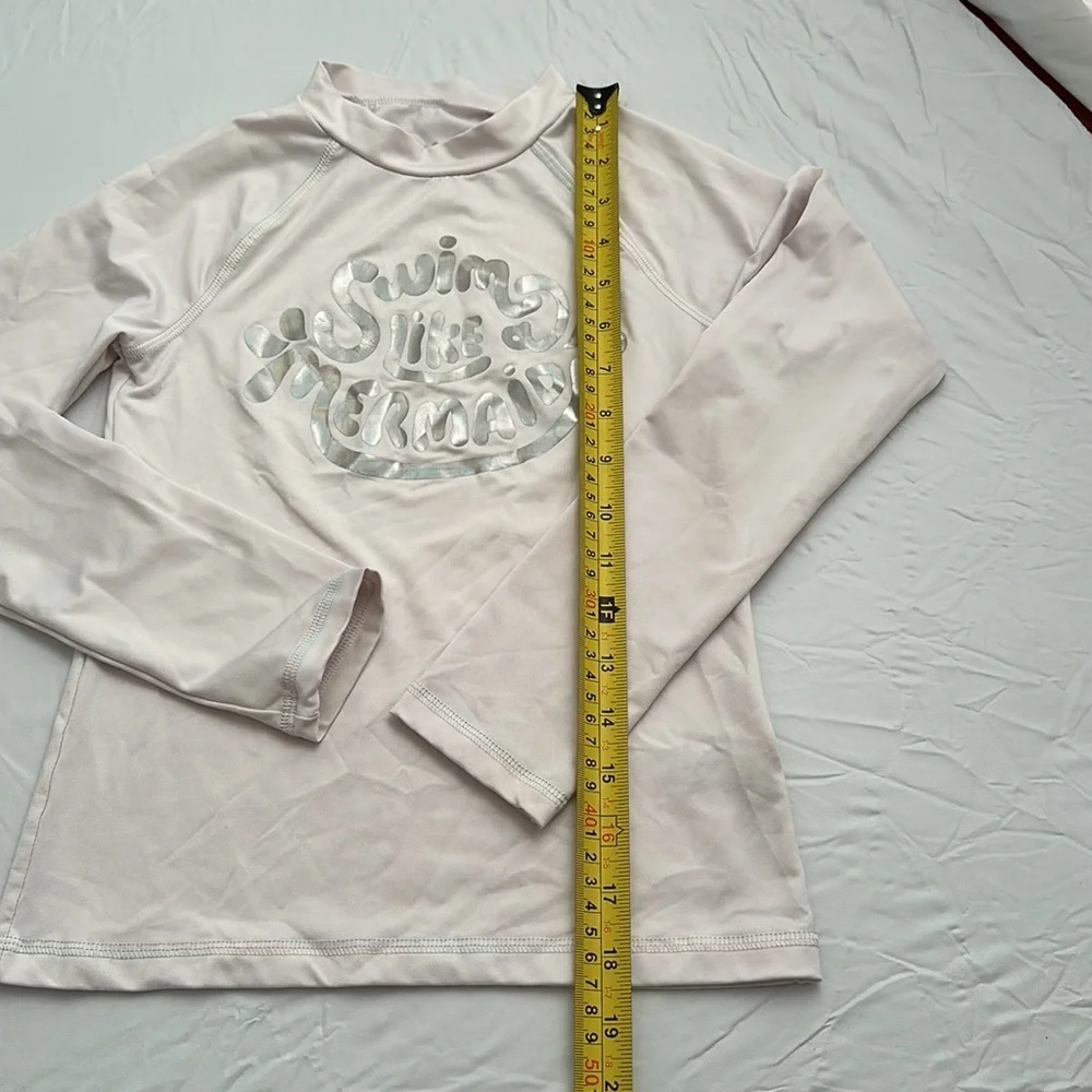 Cat and Jack white long sleeve rash guard